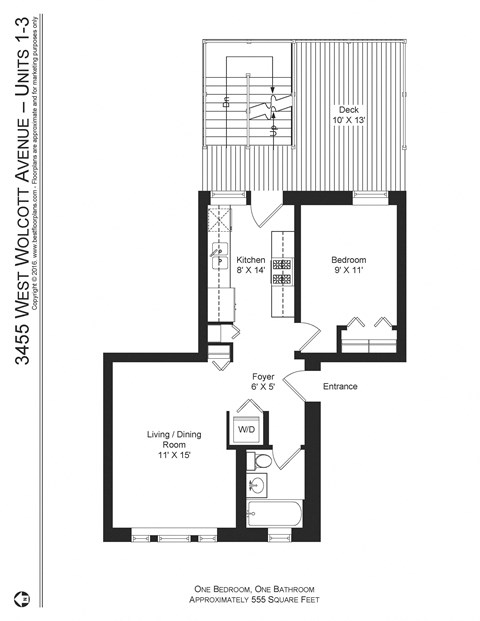 1849-51 W. Cornelia / 3449-55 N. Wolcott 1-2 Beds Apartment for Rent - Photo Gallery 28